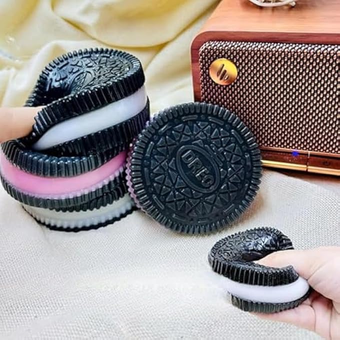 Oreo PINK SQUISHY TOY, SQUISHY STICKY SQUISHY TOY STICKY SQUISHY FOR PERFECT DESK ACCESSORY FOR ADULTS (4 PCS) - Image 4